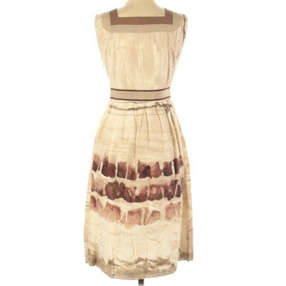 Philosophy di Alberta Ferretti Brown Dress 4 Small Sleeveless RARE GORGEOUS - Picture 2 of 2